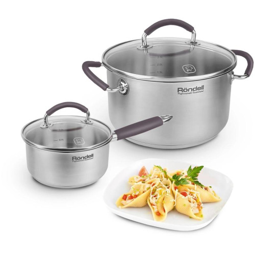 Кастрюля/ Кастрюля Rondell Akzent RDS-1388 3.1л. d=20см (с крышкой) стальной