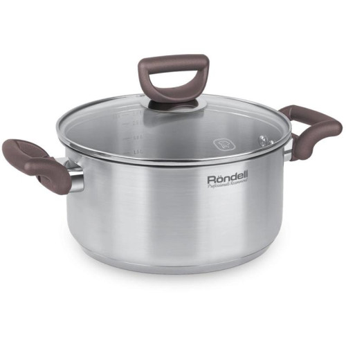 Кастрюля/ Кастрюля Rondell Fest RDS-1322 2.8л. d=20см (с крышкой) стальной