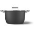 Посуда SMEG/ Кастрюля с двумя ручками и крышкой 26 см, черная Посуда SMEG/ Кастрюля с двумя ручками и крышкой 26 см, черная