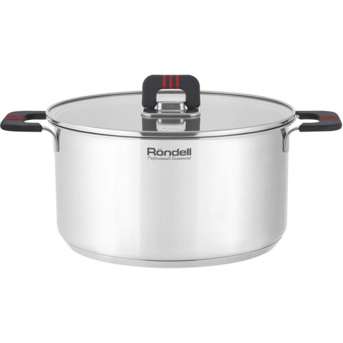 Кастрюля/ Кастрюля Rondell Stripes RDS-1638 5.2л. d=24см (с крышкой) стальной
