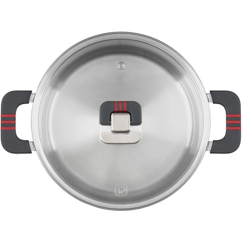 Кастрюля/ Кастрюля Rondell Stripes RDS-1638 5.2л. d=24см (с крышкой) стальной