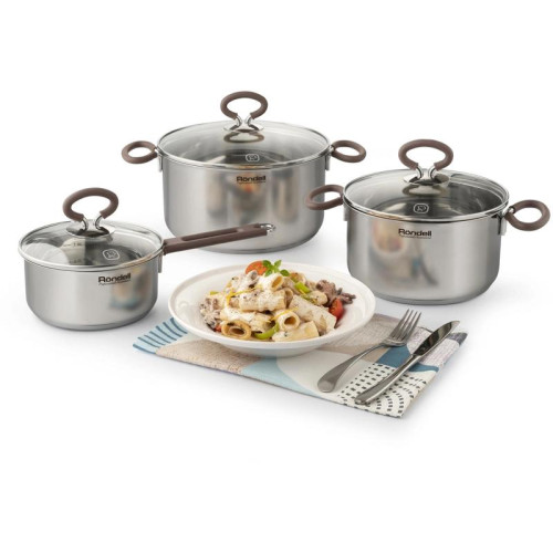 Кастрюля/ Кастрюля Rondell Etery RDS-1599 3.1л. d=20см (с крышкой) стальной
