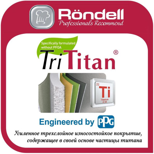 Сотейник/ Сотейник Rondell ArtDeco RDA-1255 d=28см (с крышкой) черный