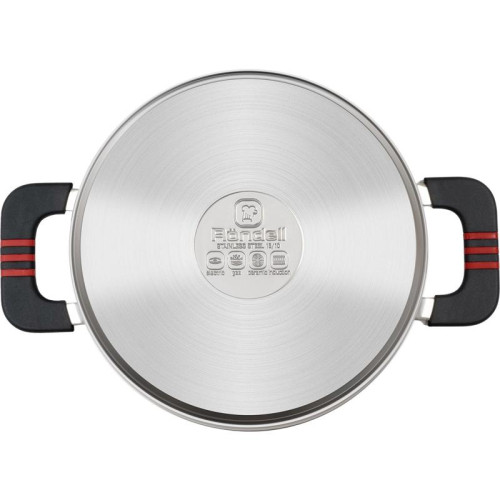 Кастрюля/ Кастрюля Rondell Stripes RDS-1636 1.2л. d=16см (с крышкой) стальной