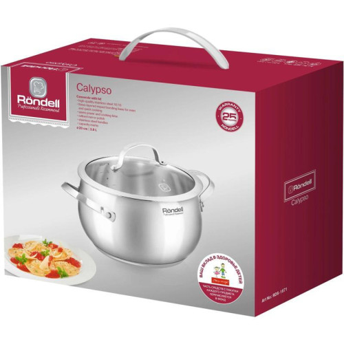 Кастрюля/ Кастрюля Rondell Calypso RDS-1671 3.8л. d=20см (с крышкой) стальной
