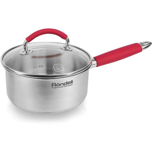 Ковш/ Ковш Rondell Sorge RDS-1218 1.3л. d=16см (с крышкой) стальной