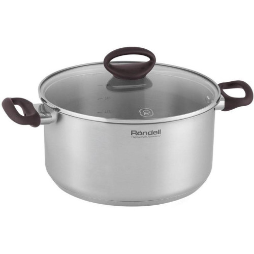 Кастрюля/ Кастрюля Rondell Tierno RDS-1593 4.8л. d=24см (с крышкой) стальной