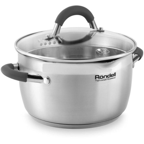Кастрюля/ Кастрюля Rondell Flamme RDS-025 5.7л. d=24см (с крышкой) стальной