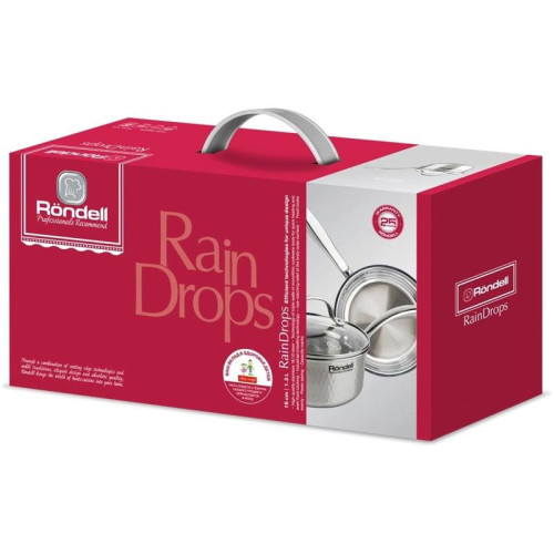 Ковш/ Ковш Rondell RainDrops RDS-1292 1.7л. d=16см (с крышкой) стальной