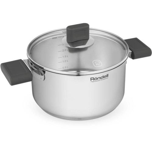Кастрюля/ Кастрюля Rondell Quadro RDS-1596 3.1л. d=20см (с крышкой) стальной