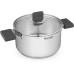 Кастрюля/ Кастрюля Rondell Quadro RDS-1596 3.1л. d=20см (с крышкой) стальной Кастрюля/ Кастрюля Rondell Quadro RDS-1596 3.1л. d=20см (с крышкой) стальной