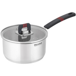 Ковш/ Ковш Rondell Stripes RDS-1635 2л. d=18см (с крышкой) стальной