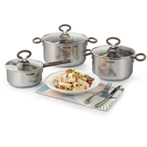 Кастрюля/ Кастрюля Rondell Etery RDS-1600 5.1л. d=24см (с крышкой) стальной
