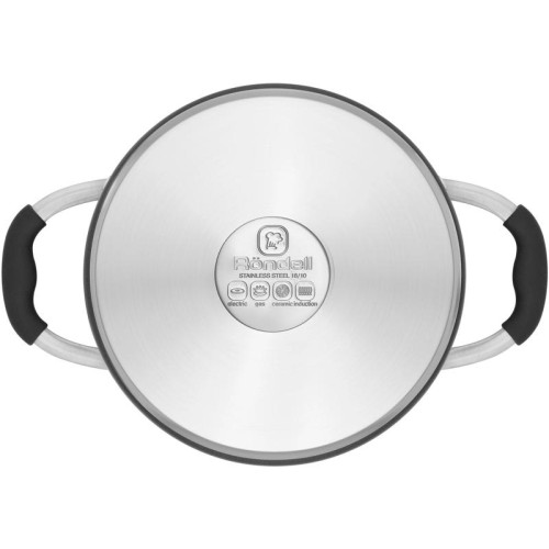 Кастрюля/ Кастрюля Rondell Stern RDS-019 4.7л. d=24см (с крышкой) т.серый