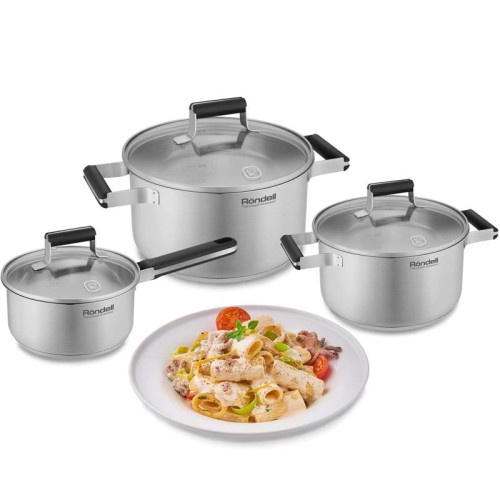 Кастрюля/ Кастрюля Rondell Bayoneta RDS-1808 5.1л. d=24см (с крышкой) стальной