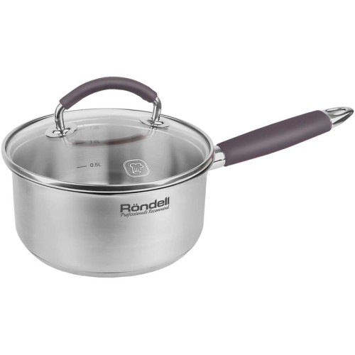 Ковш/ Ковш Rondell Akzent RDS-1386 1.3л. d=16см (с крышкой) стальной