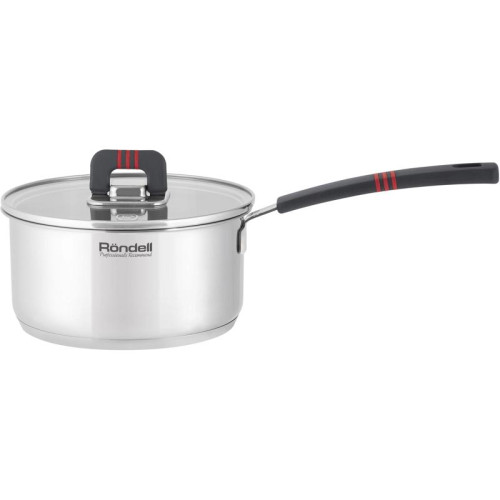 Ковш/ Ковш Rondell Stripes RDS-1635 2л. d=18см (с крышкой) стальной