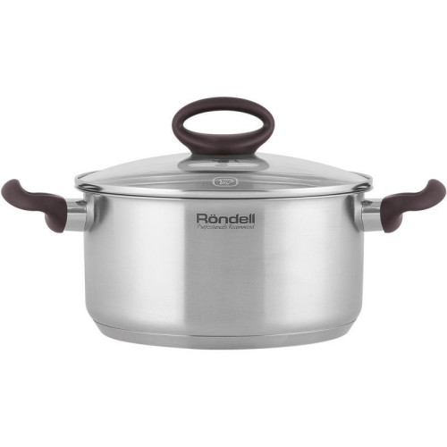 Кастрюля/ Кастрюля Rondell Tierno RDS-1593 4.8л. d=24см (с крышкой) стальной Кастрюля/ Кастрюля Rondell Tierno RDS-1593 4.8л. d=24см (с крышкой) стальной