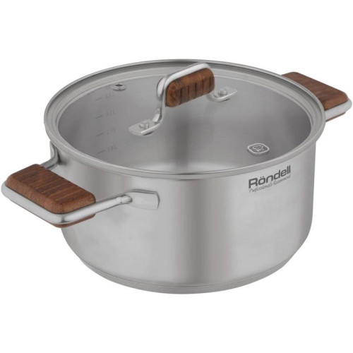 Кастрюля/ Кастрюля Rondell Fjord RDS-1792 5.2л. d=24см (с крышкой) стальной