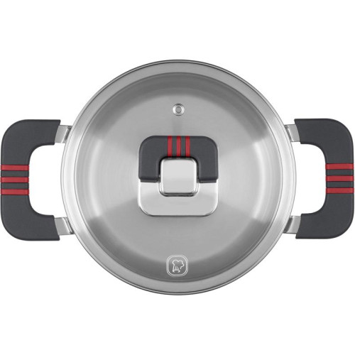 Кастрюля/ Кастрюля Rondell Stripes RDS-1636 1.2л. d=16см (с крышкой) стальной