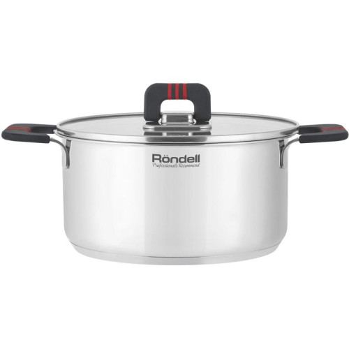 Кастрюля/ Кастрюля Rondell Stripes RDS-1637 2.8л. d=20см (с крышкой) стальной