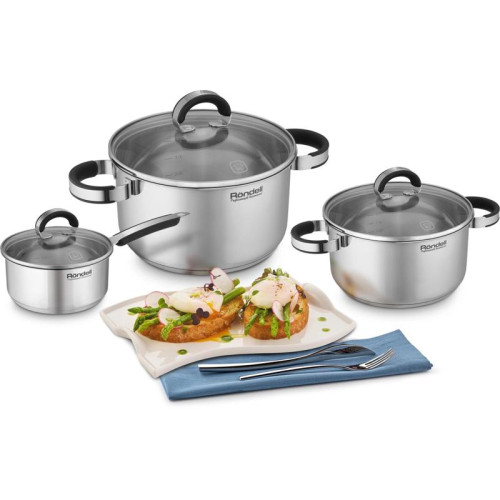 Кастрюля/ Кастрюля Rondell Brando RDS-1805 5.1л. d=24см (с крышкой) стальной