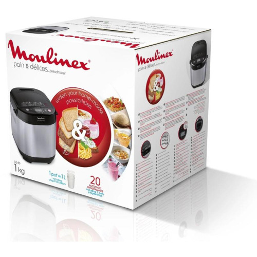 Хлебопечь Moulinex Pain & Delices OW240E30 650Вт серебристый/черный