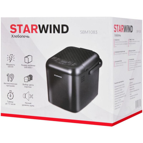 Хлебопечь Starwind SBM1083 500Вт черный