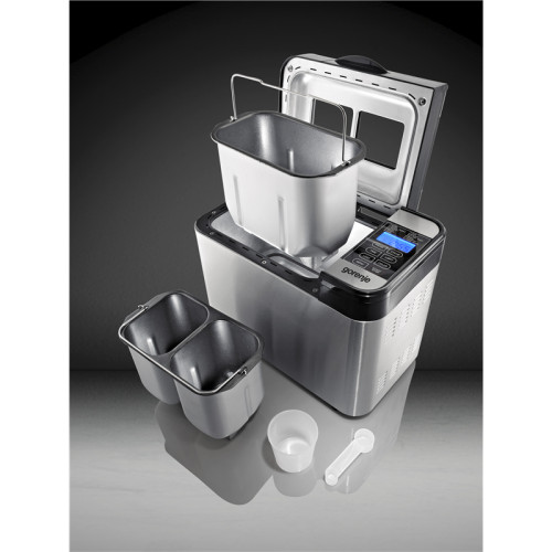 Хлебопечь GORENJE BM1400E 12 прогр.,  Макс.вес выпечки 1350 г, 815 Вт, нерж.сталь