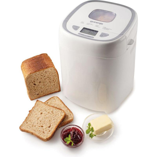 Хлебопечь Gorenje BM900WS Хлебопечь Gorenje, 13 программ, 2 размер выпечки, ЖК-дисплей, отсрочка старта 13 ч, размер выпечки 750-900 г, смотровое окошко, поддержание температуры, выбор цвета корочки, антипригарное покрытие, автоматическое отключение, цвет