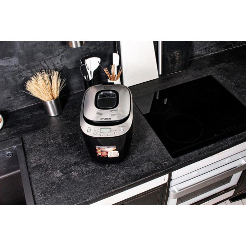 Хлебопечь Hyundai HYBM-P0212 600Вт черный/серебристый
