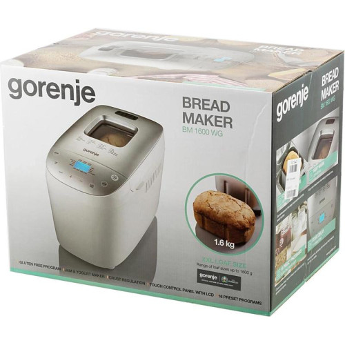 Хлебопечь Gorenje BM1600WG 850Вт белый/серебристый