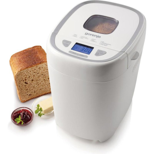 Хлебопечь Gorenje BM900WS Хлебопечь Gorenje, 13 программ, 2 размер выпечки, ЖК-дисплей, отсрочка старта 13 ч, размер выпечки 750-900 г, смотровое окошко, поддержание температуры, выбор цвета корочки, антипригарное покрытие, автоматическое отключение, цвет