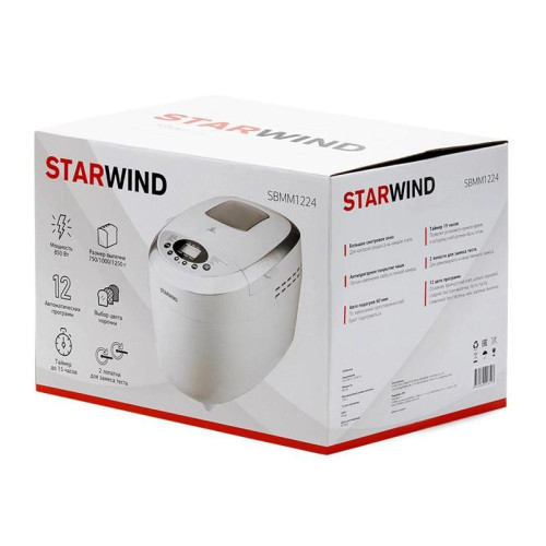 Хлебопечь Starwind SBMM1224 850Вт белый