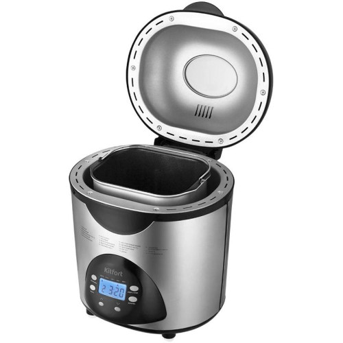 Хлебопечь Kitfort КТ-315 530Вт серебристый/черный