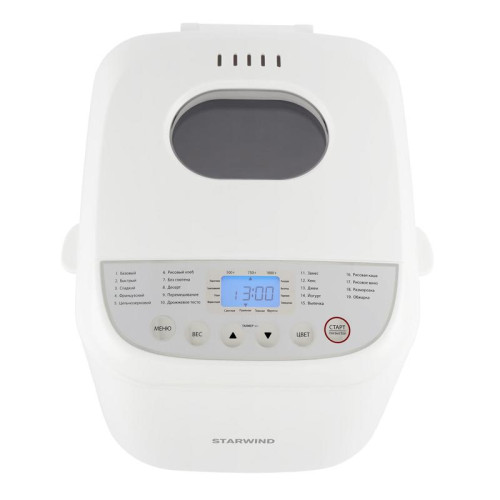 Хлебопечь Starwind SBM2085 600Вт белый/серебристый