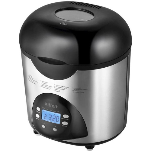 Хлебопечь Kitfort КТ-315 530Вт серебристый/черный