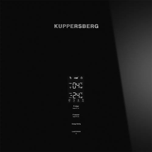 Холодильник KUPPERSBERG/ Холодильник KUPPERSBERG, High-Tech, отдельностоящий, объем 402 л, инверторный компрессор, электронное управление, No Frost, LED дисплей, LED подсветка, супер заморозка, супер охлаждение, зона свежести, энергоэффективность А++, цве