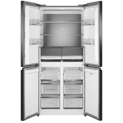 Холодильник Weissgauff WCD 450 Bru Steel Glass NoFrost Inverter 3-хкамерн. сталь мат. Холодильник Weissgauff WCD 450 Bru Steel Glass NoFrost Inverter 3-хкамерн. сталь мат.
