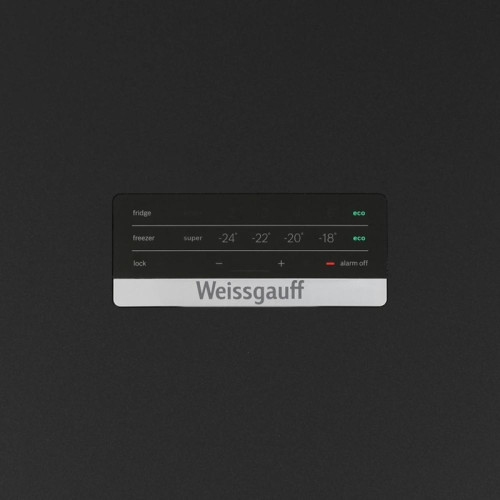Холодильник Weissgauff CBN2WC2L2 2-хкамерн. черный инвертер