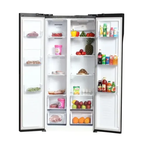 Холодильник Hyundai CM5005F 3-хкамерн. черное стекло инвертер