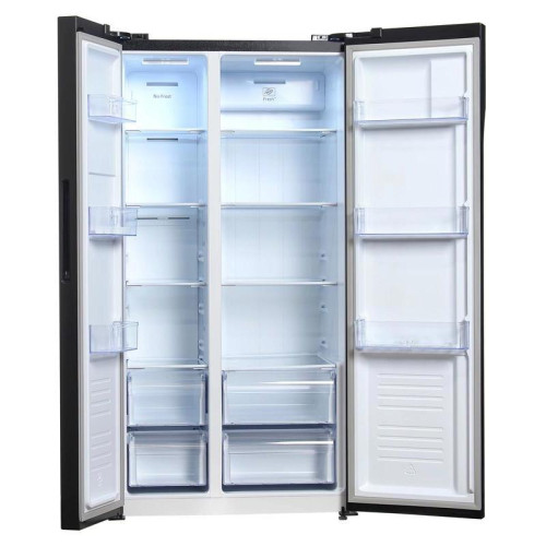 Холодильник Hyundai CS5003F 2-хкамерн. черная сталь