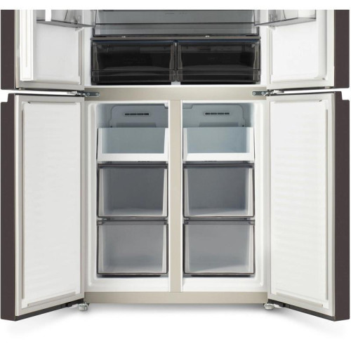 Холодильник Hyundai CM45043F 3-хкамерн. черная сталь