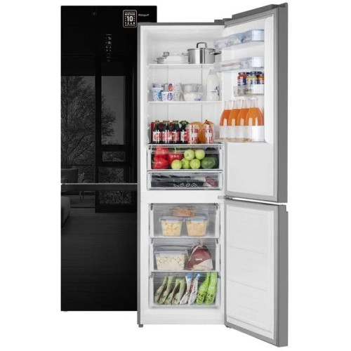 Холодильник Weissgauff WRK 2000 Total NoFrost Inverter Black Glass 2-хкамерн. черный инвертер Холодильник Weissgauff WRK 2000 Total NoFrost Inverter Black Glass 2-хкамерн. черный инвертер