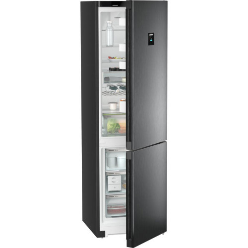 Холодильники LIEBHERR/ Plus, EasyFresh, МК NoFrost, 3 контейнера МК, в. 201,5 см, ш. 60 см, класс ЭЭ A++, внутренние ручки, двери BlackSteel, дисплей на двери