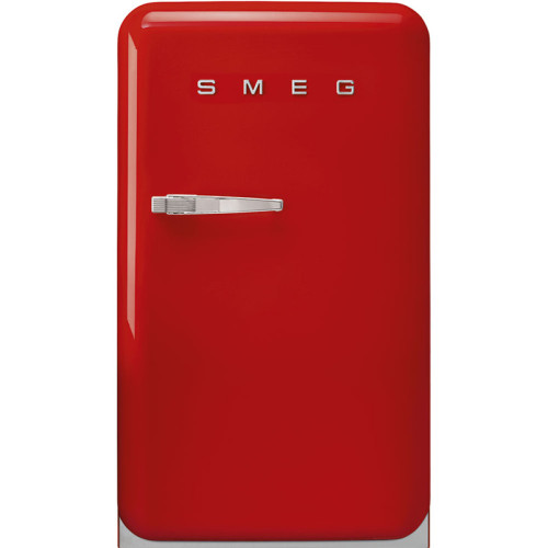 Холодильник SMEG/ Отдельностоящий однодверный холодильник, стиль 50-х годов, 54,5 см, красный, петли справа