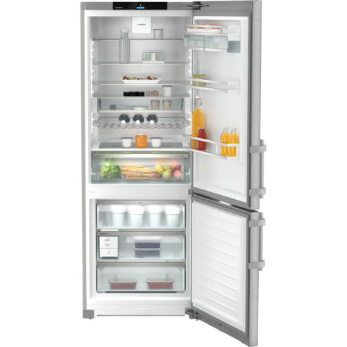 Холодильник Liebherr/ Prime,Easy Fresh 1 контейнер, МК NoFrost, 3 контейнера МК, в. 201,5 см, ш. 74.5см, класс ЭЭ A++, ручки с толкателями, двери из нерж. стали, дисплей