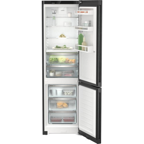 Холодильники LIEBHERR/ Plus,BioFresh 2 контейнера, МК NoFrost, 3 контейнера МК, в. 201,5 см, ш. 60 см, класс ЭЭ A++, внутренние ручки, двери BlackSteel, дисплей на двери