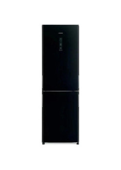 Холодильник Hitachi R-BG410PUC6X GBK 2-хкамерн. черный стекло инвертер