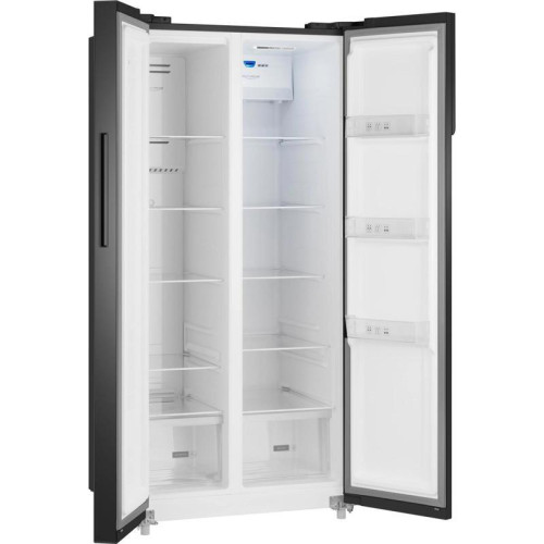 Холодильник Weissgauff WSBS 500 Inverter NoFrost 2-хкамерн. черный стекло инвертер